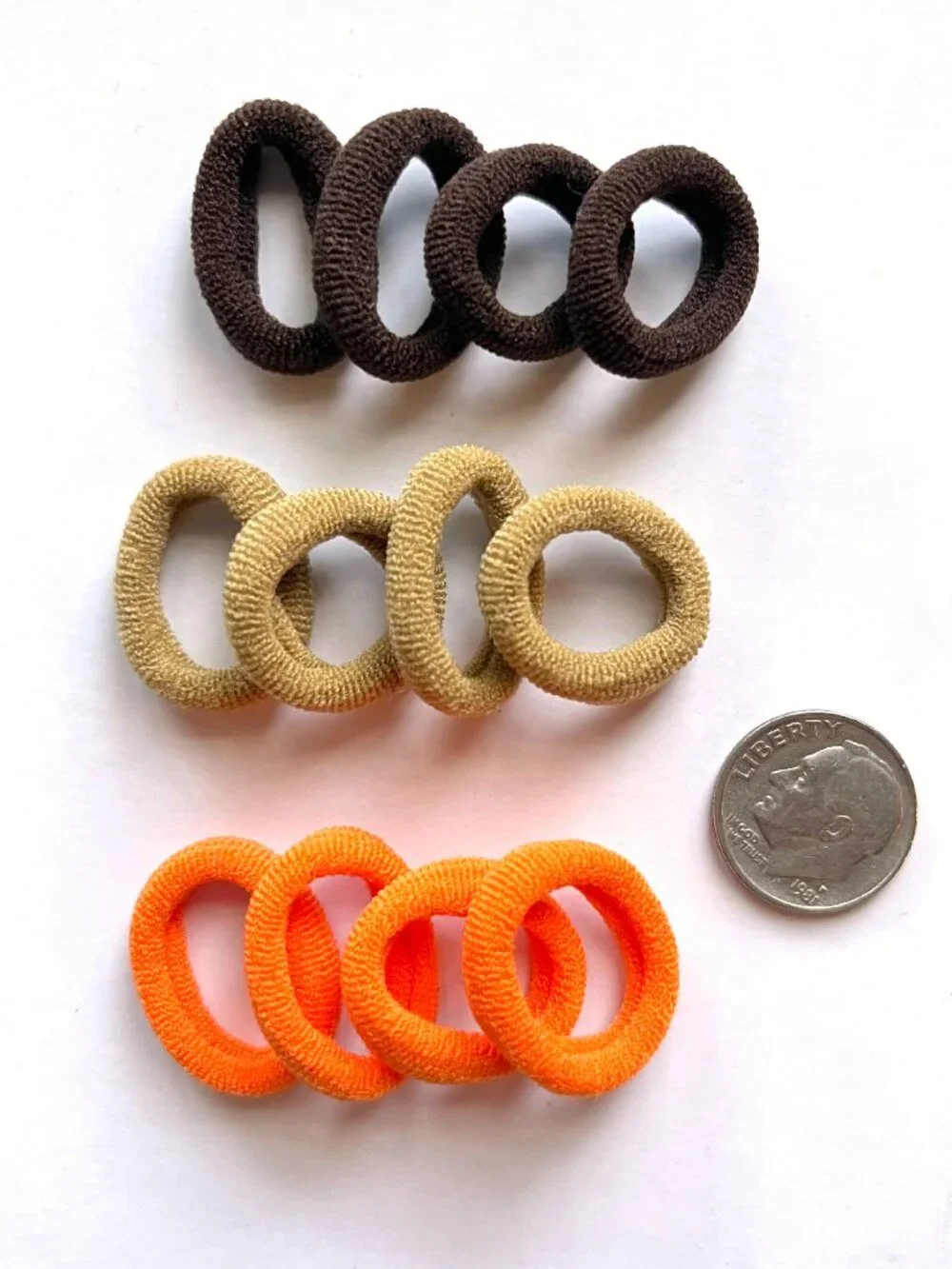 Brown and orange hair elastics NWOT *free in bundle*